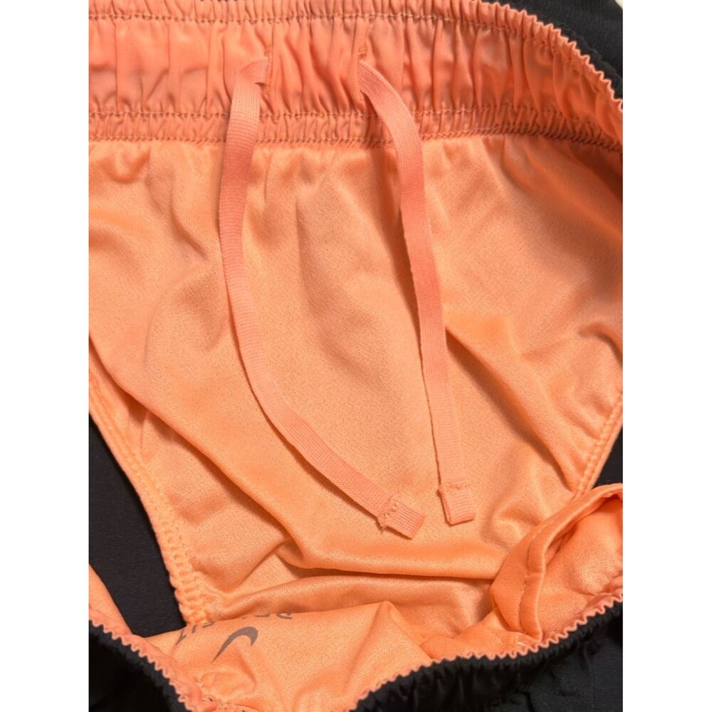 Nike Dri Fit Black Athletic Running Shorts Peach Trim Womens XS Workout NWOT - Picture 6 of 8